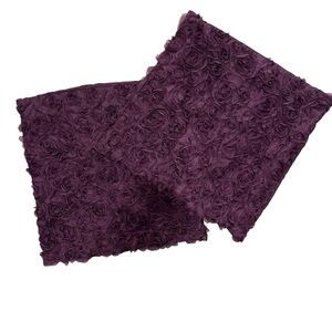 Purple chiffon rose floral decorative pillow covers Square 20”x20”
